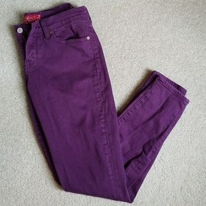 Lucky Brand Charlie Super Skinny purple jeans