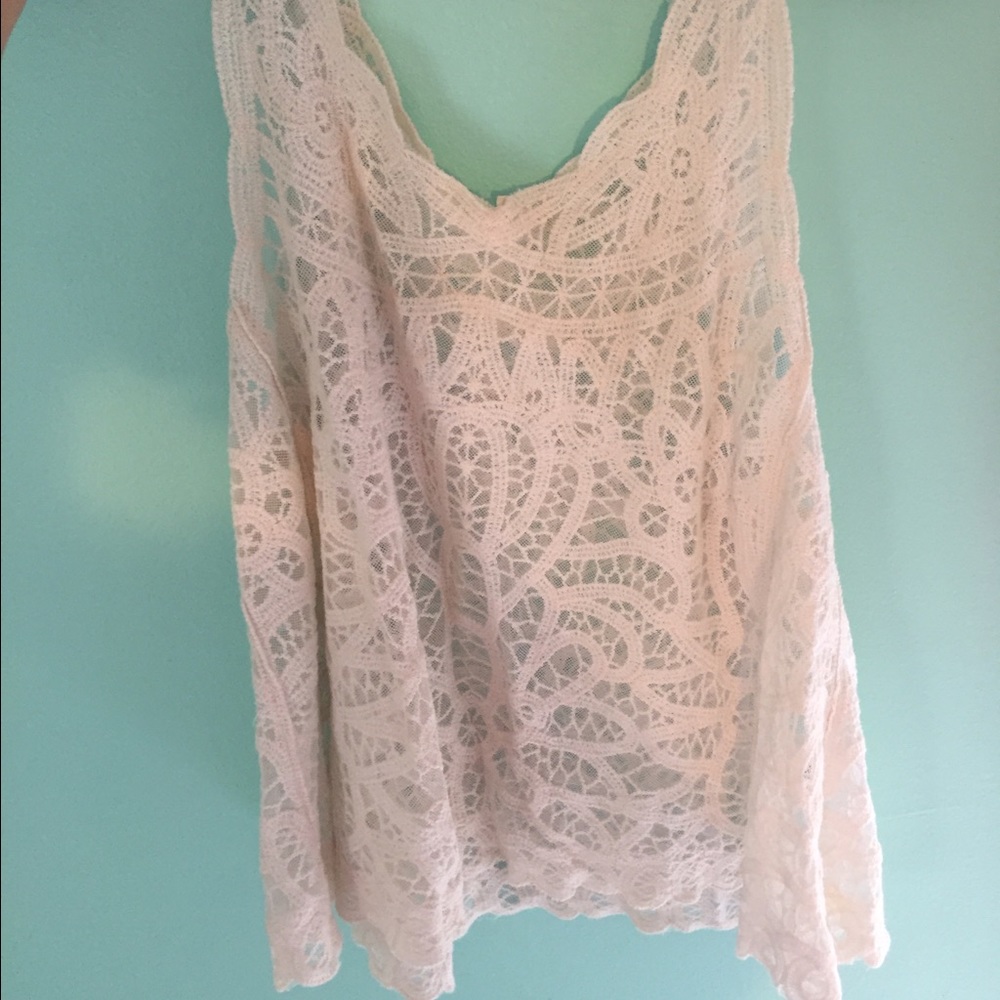 SLVLS ivory lace top