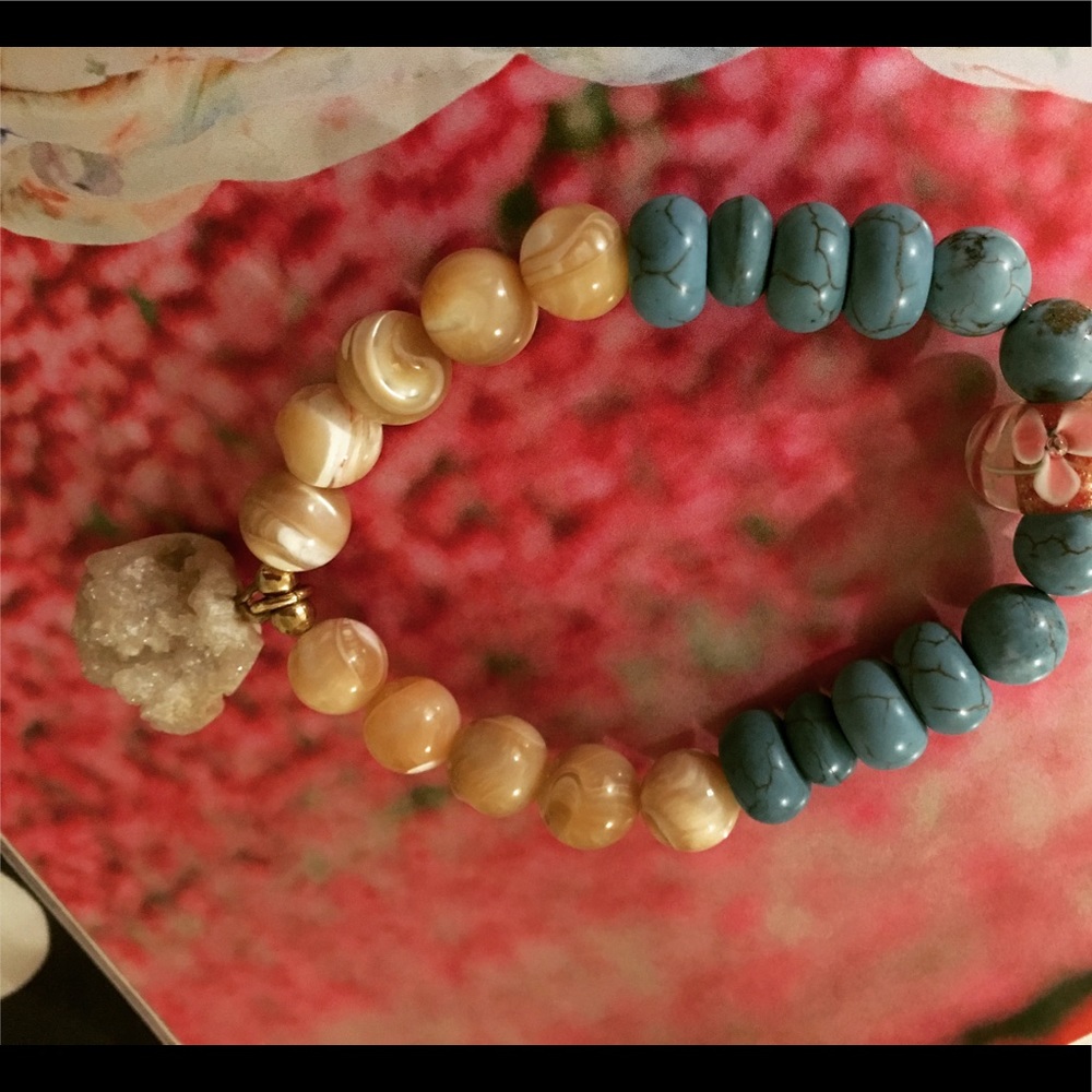 Beautiful rock charm bracelet