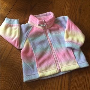 Columbia fleece girls 12mo yellow pink purple