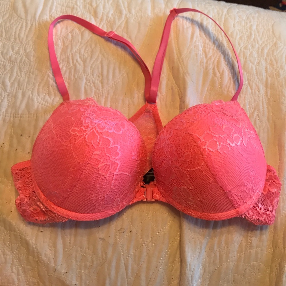 Hot pink push up bra