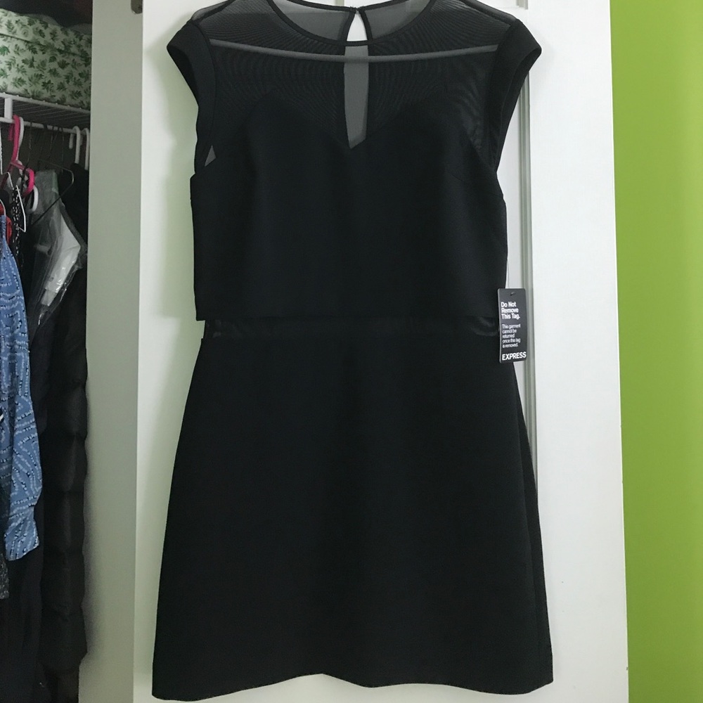 EXPRESS black mesh dress, size 8