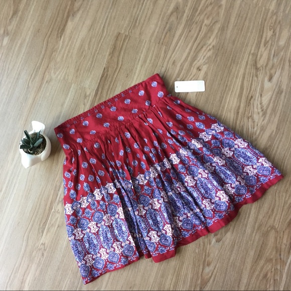NEW Batik Print Boho Skirt with Pockets MED - Picture 2 of 7