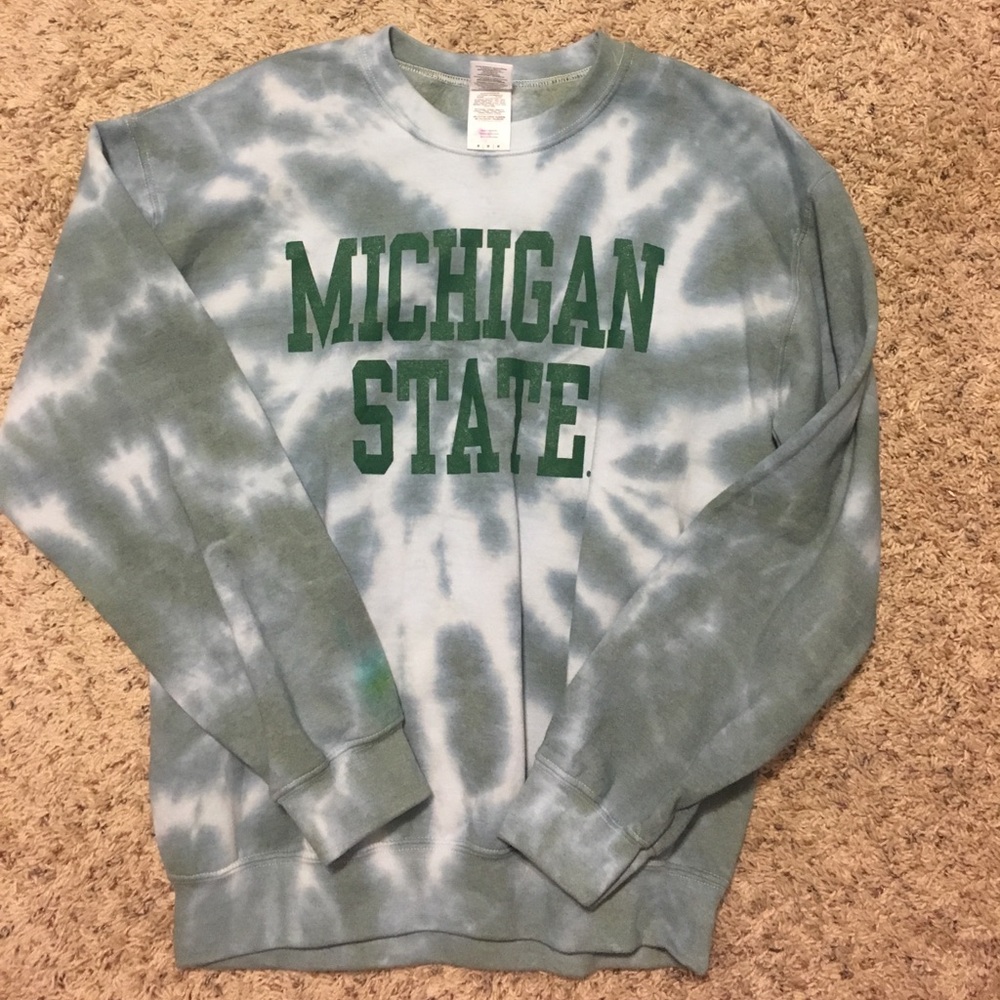 Tie die MSU crew neck