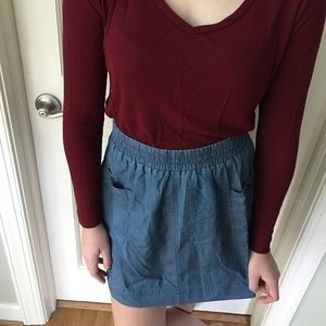 J. Crew chambray skirt