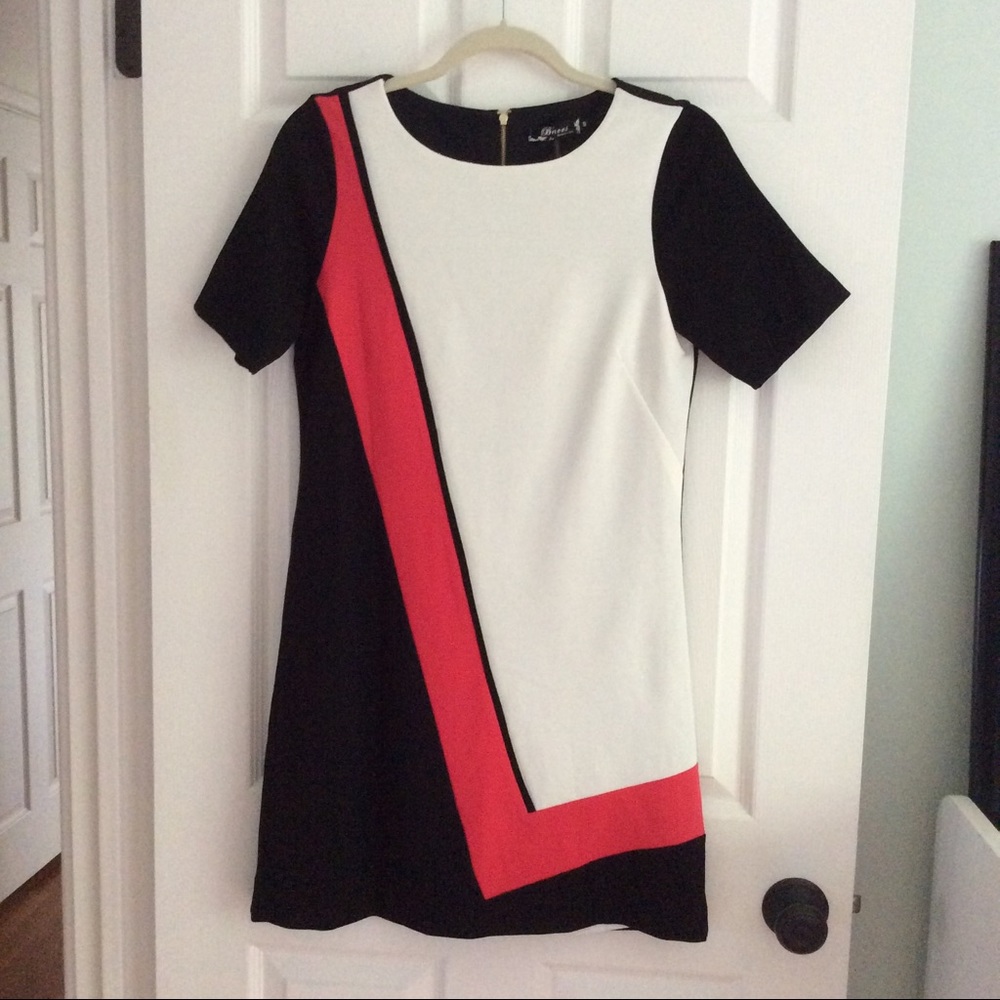 ⬇️✨HP✨ NWT Bacci Elba Dress with Coral Accent