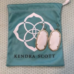 White Kendra Scott Danielle Earrings
