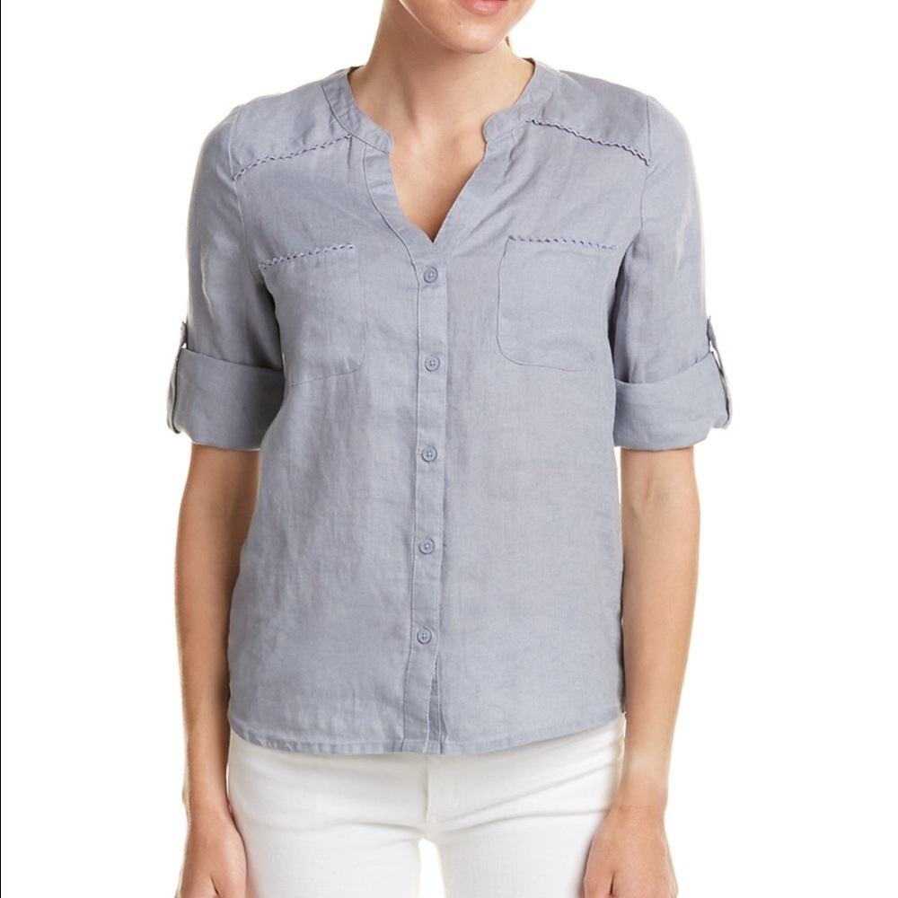 Harve Benard Linen Button Down Top