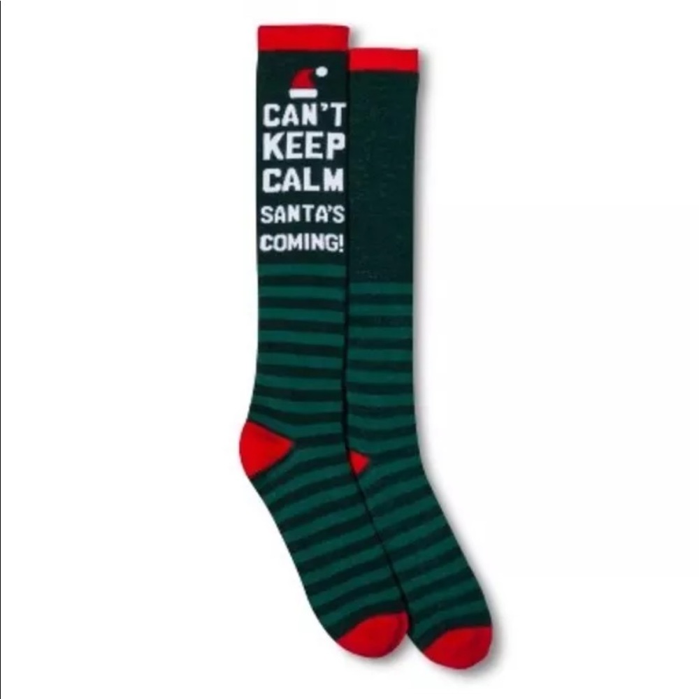 Can't keep calm santa coming Christmas socks