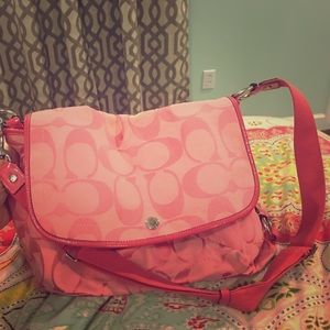 Very Large Coach crossbody/shoulder canvas bag