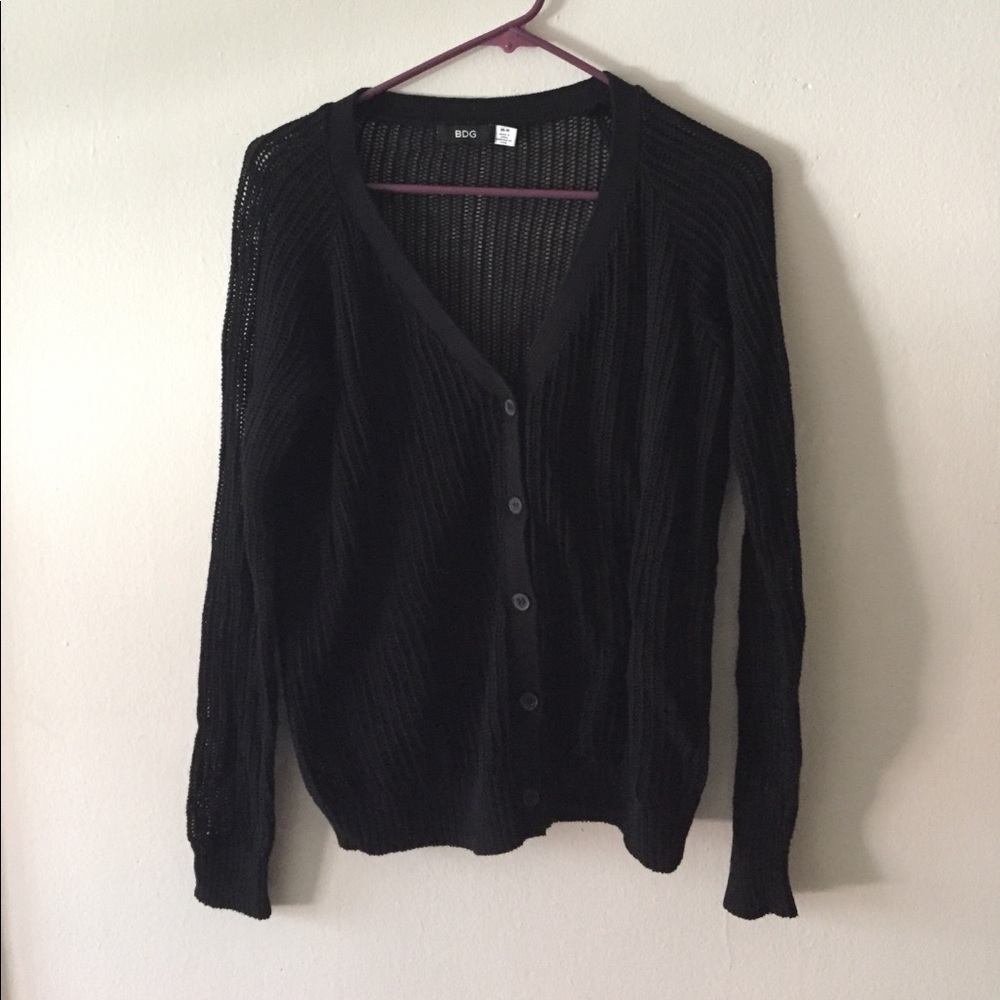 Black knit cardigan