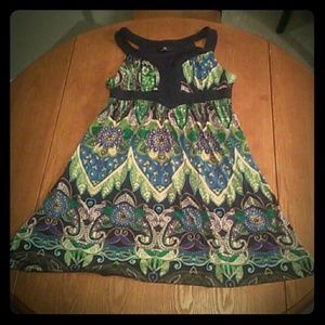 IZ Byer Colorful Patterned Dress