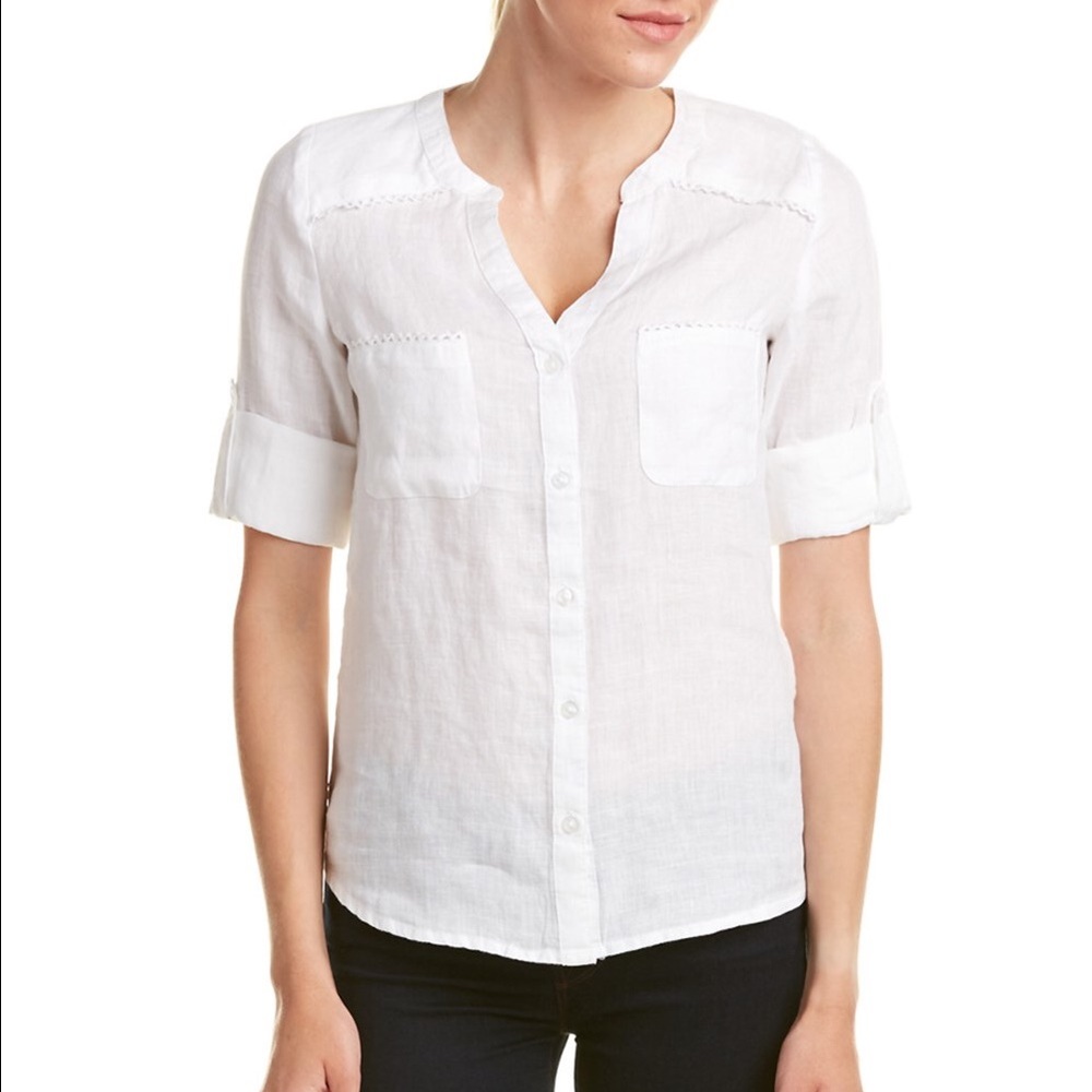 Harve Benard Linen Button Down Top