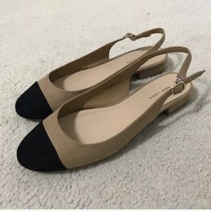 Slingback flats Chanel style