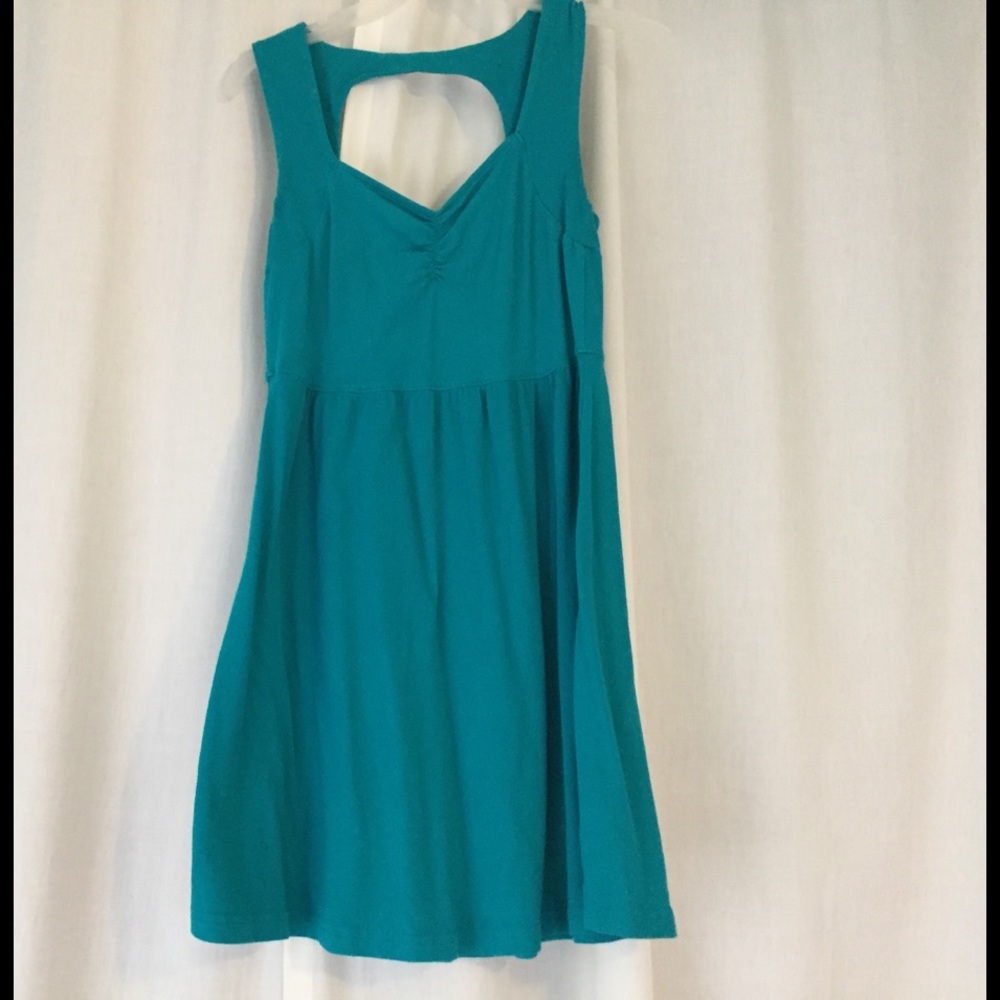 Turquoise cotton dress