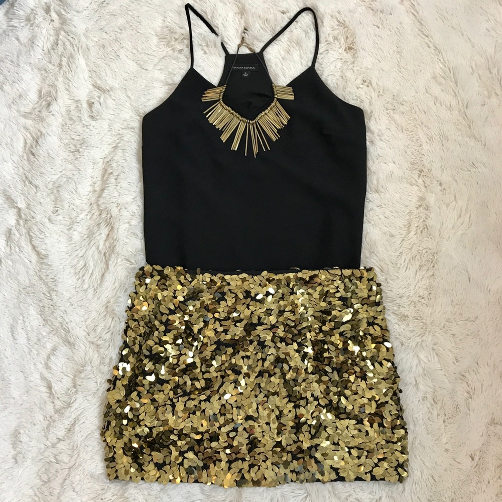 Gold Sequin Mini