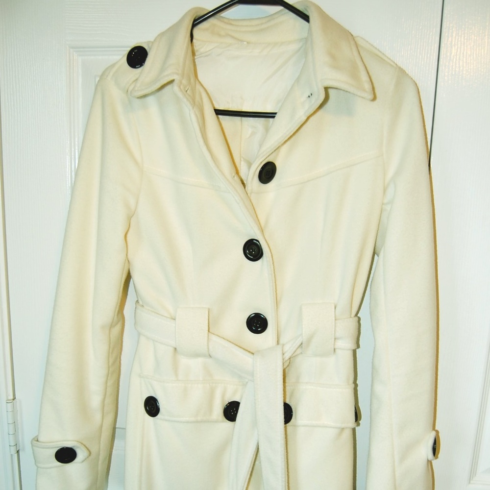 White belted coat