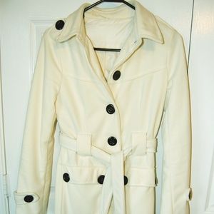 White belted coat