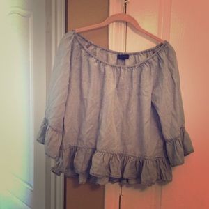 Off the shoulder denim top