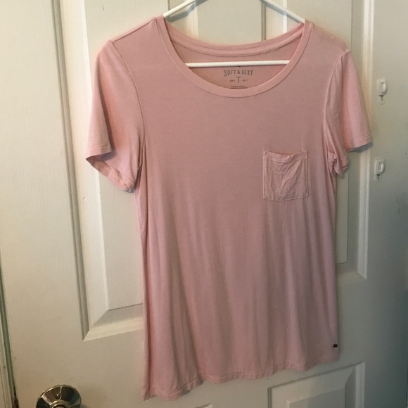 Baby Pink Pocket Tee - Picture 1 of 3