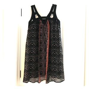 Black aztec dress