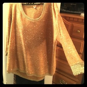 Reba 3x sparkly gold sweater