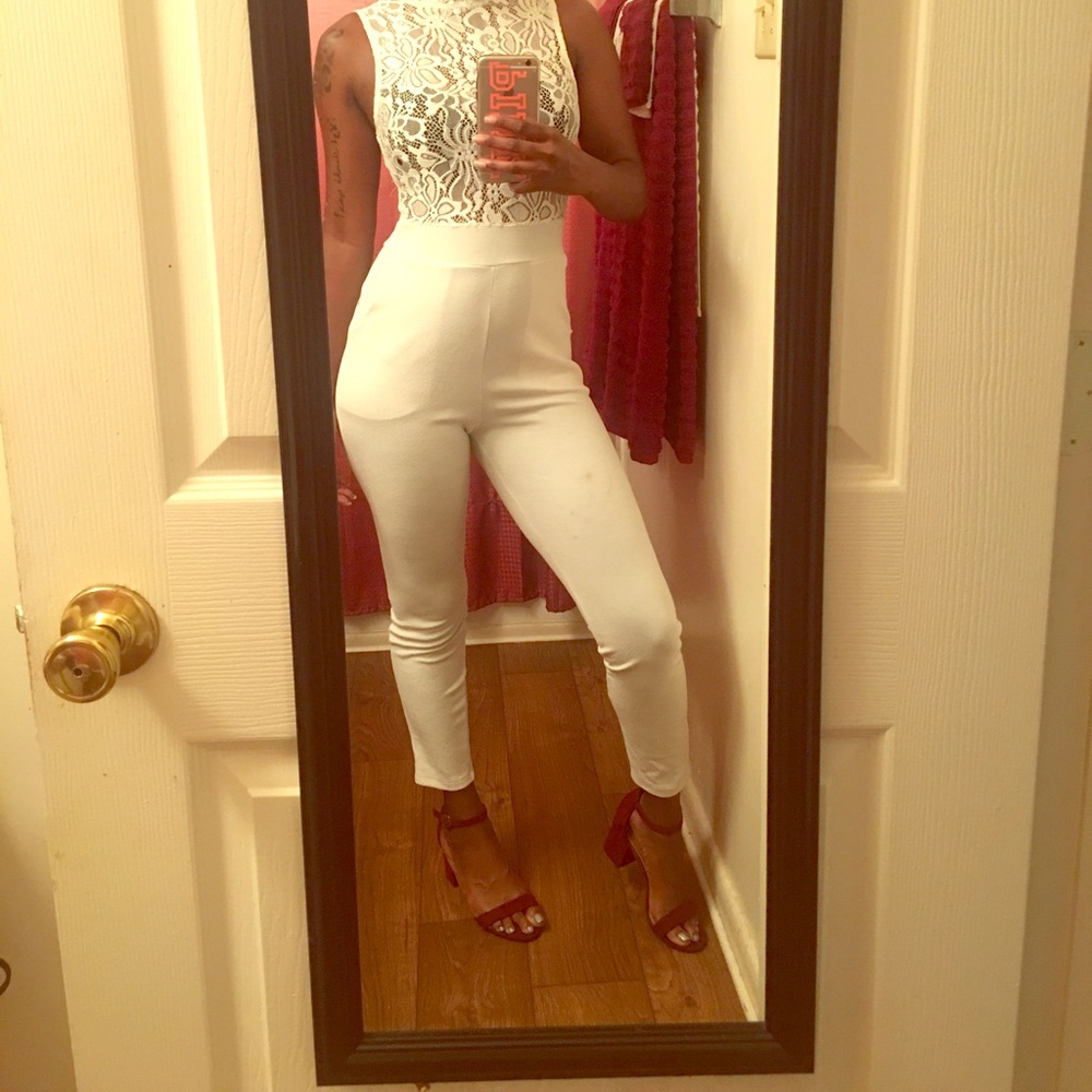 White lace jumpsuit