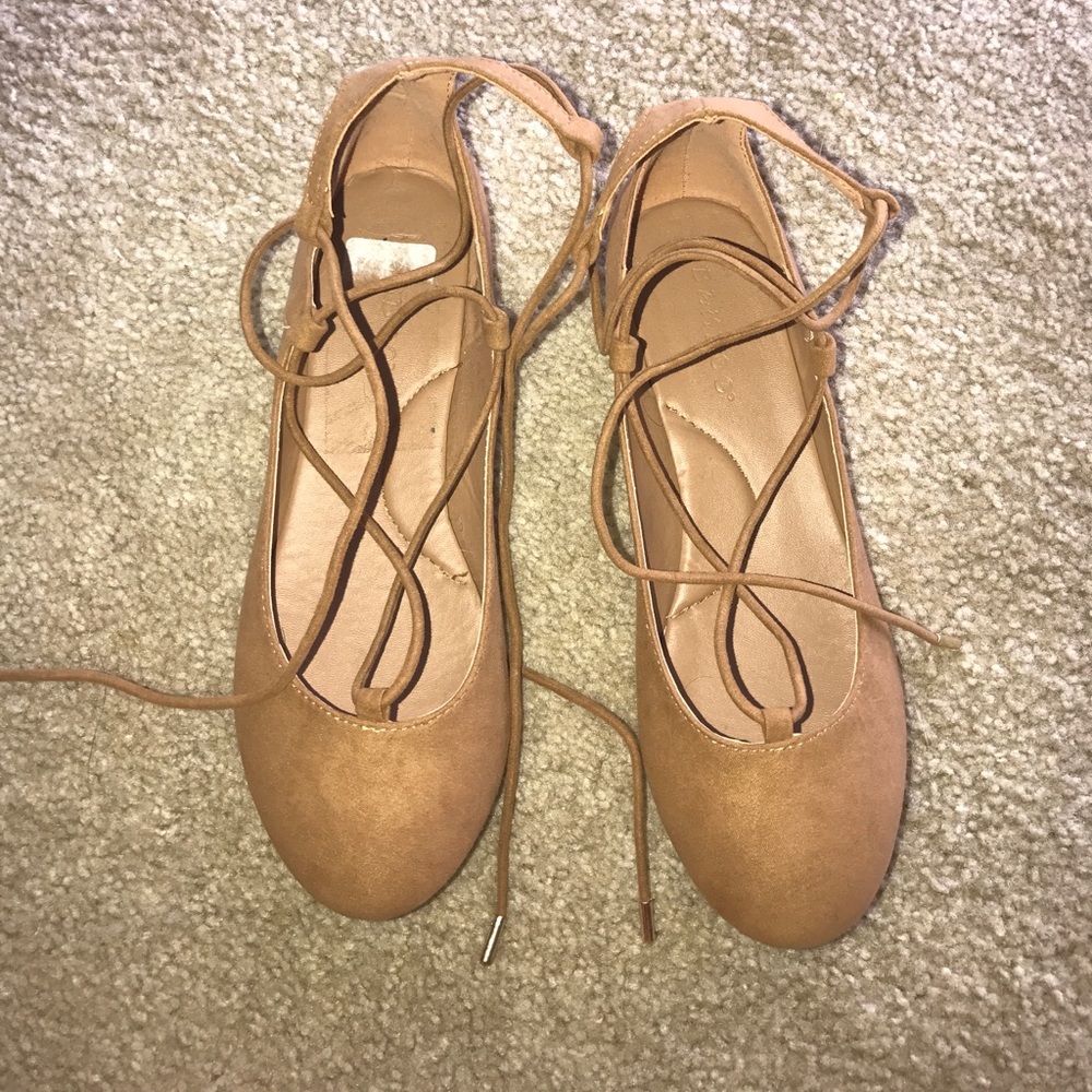 Lace up flats