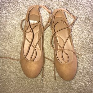 Lace up flats