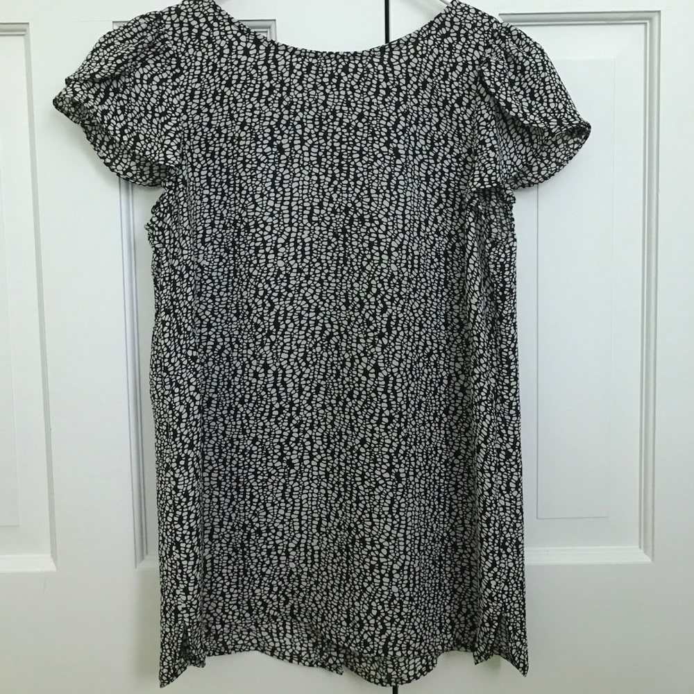 LOFT black/cream blouse, size XS