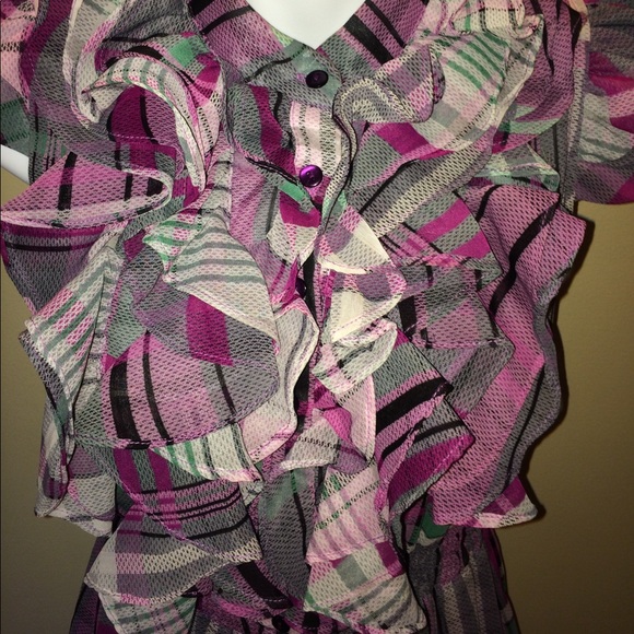 Romeo & Juliet Couture Plaid Ruffle Dress - Picture 2 of 7