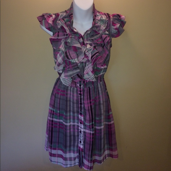 Romeo & Juliet Couture Plaid Ruffle Dress - Picture 3 of 7