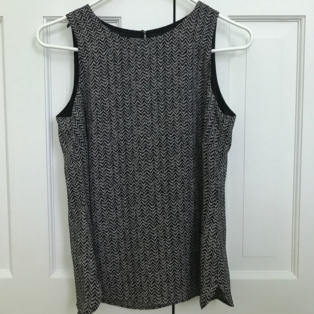 LOFT black/cream blouse, size S petite