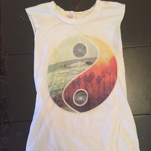 Women's Brandy Melville Ying Yang Muscle Tee