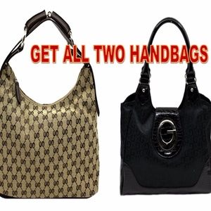 Women Handbags Sale 2 Set Of Hobo Brown Black Bags