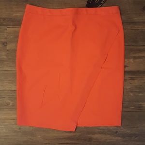 Banana Republic Orange Pencil Skirt sz 12 NWT