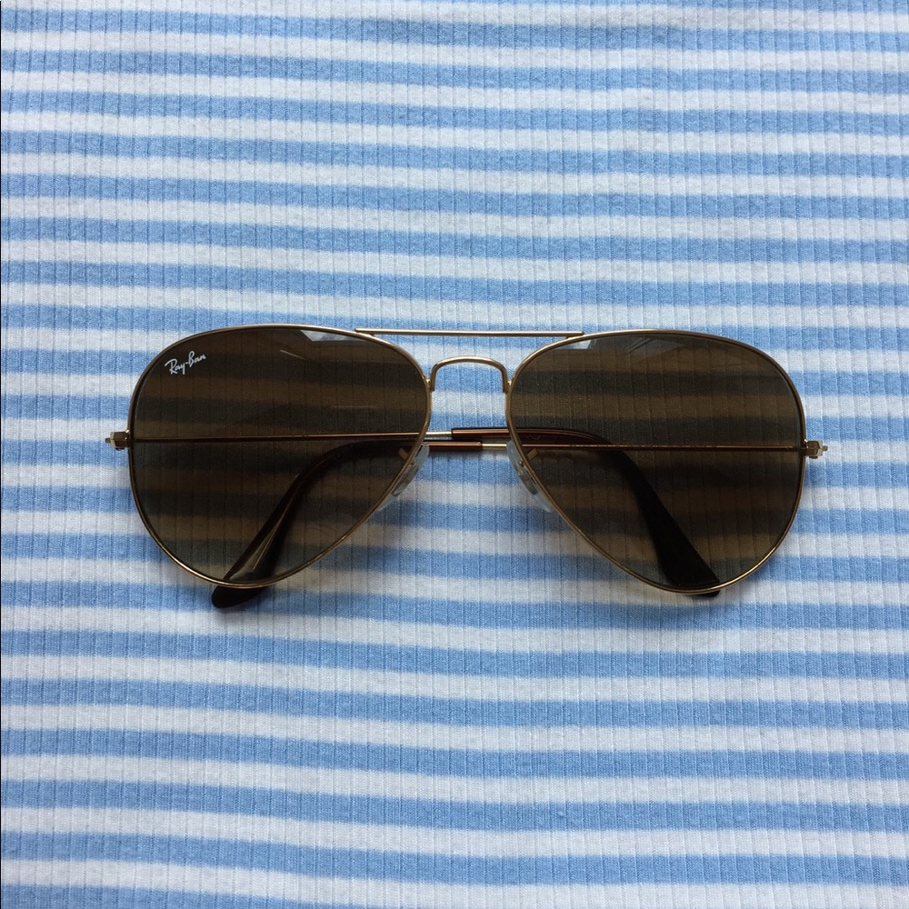 Ray-Ban Brown & Gold Classic Aviators