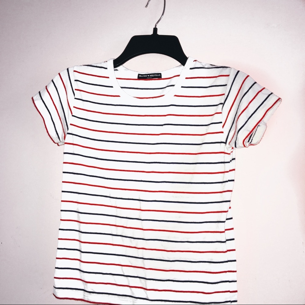 Brandy Melville Red White & Blue crop top