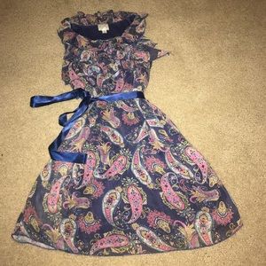Kids blue with patterns dress ‼️no trades‼️