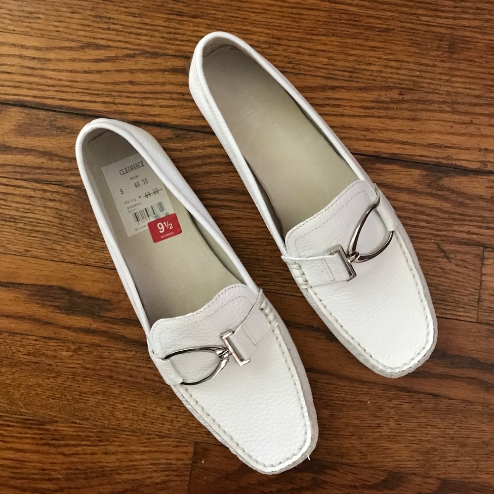 Anne Klein Iflex white flats