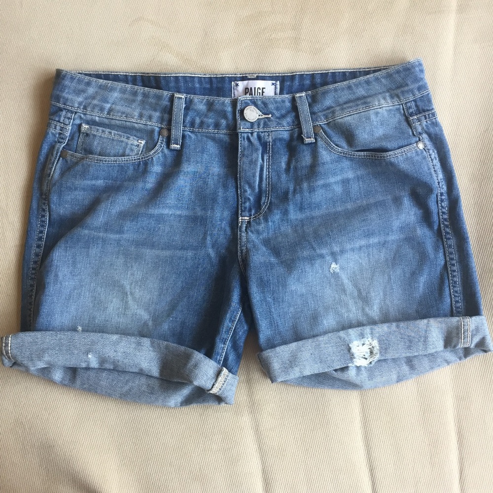 NWT PAIGE Grant Mid Rise Boyfriend Shorts Sunbaked