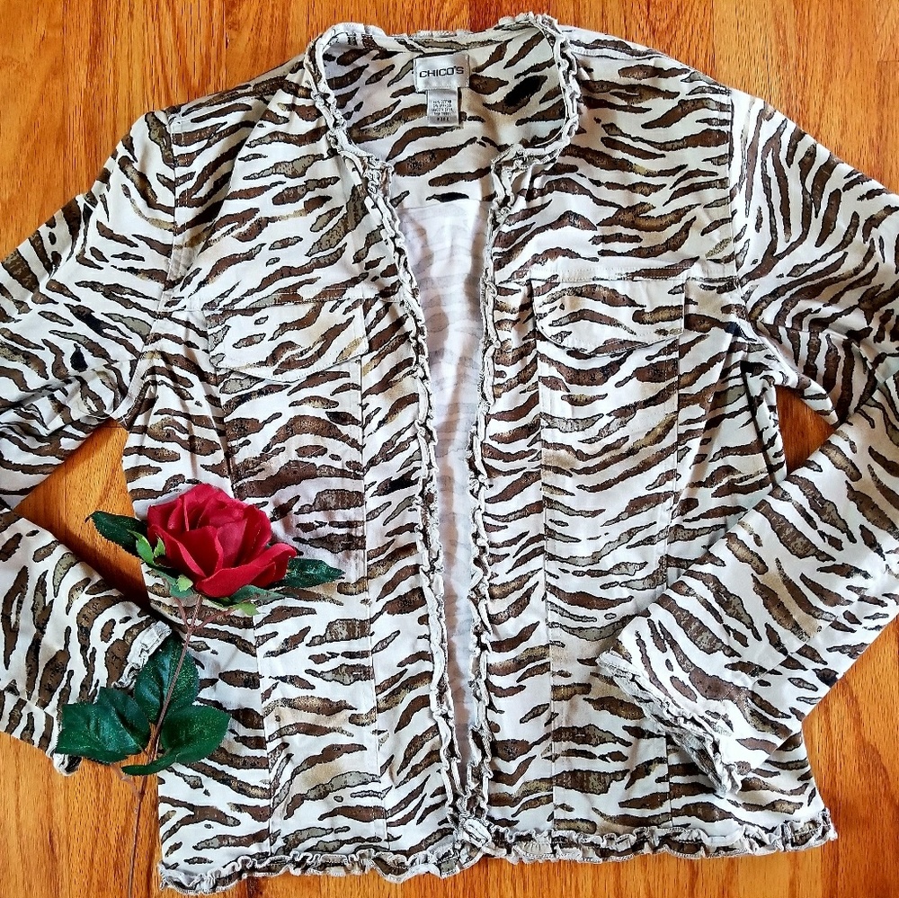 Chico's Animal print jacket