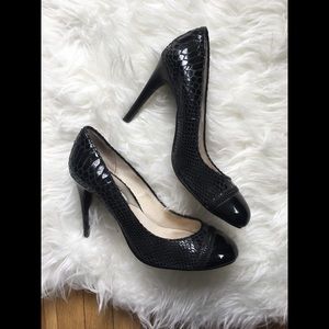 Michael Kors black snakeskin heels