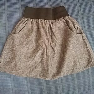Mini elastic waist skirt