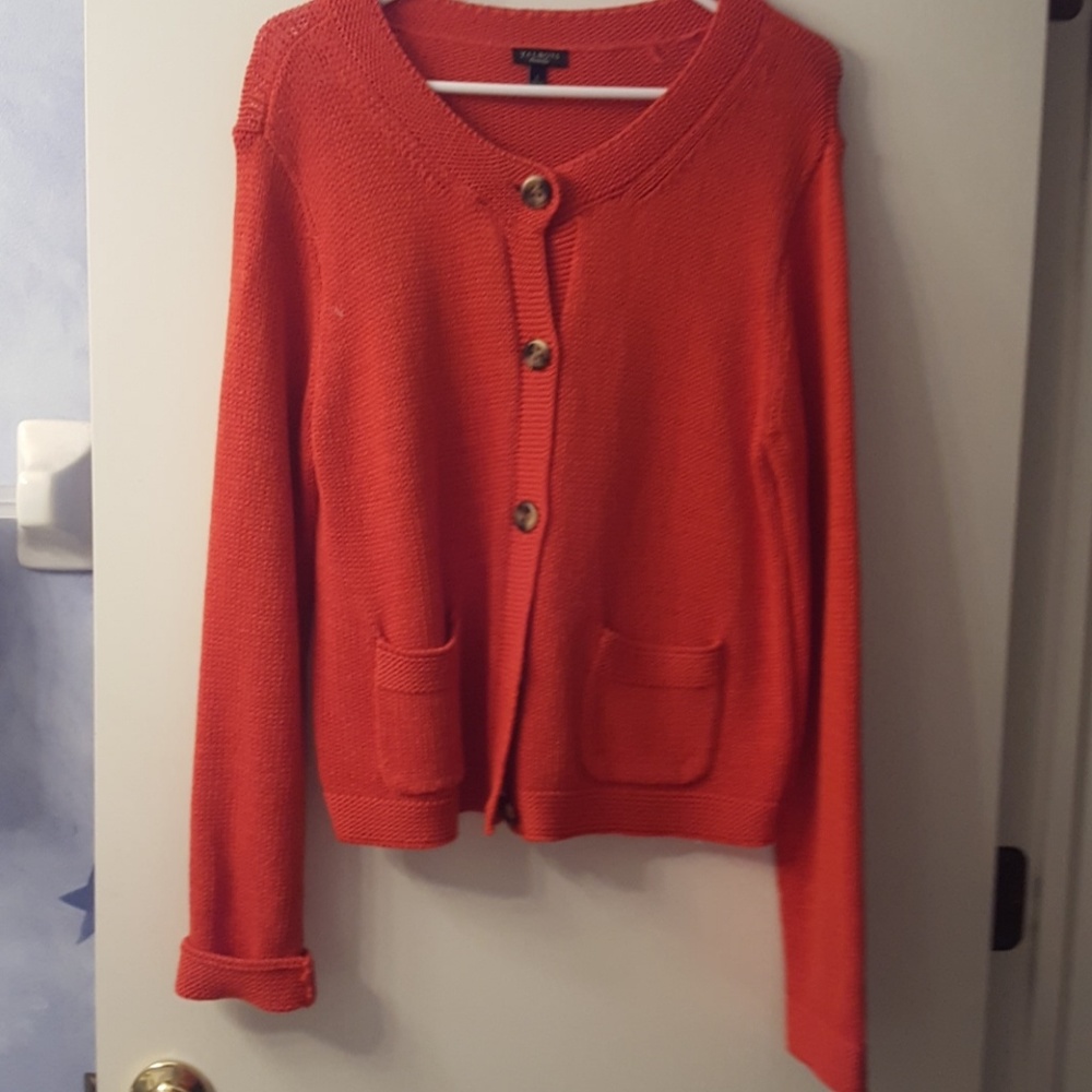 Orange Talbotts large cardigan.
