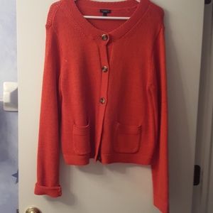 Orange Talbotts large cardigan.