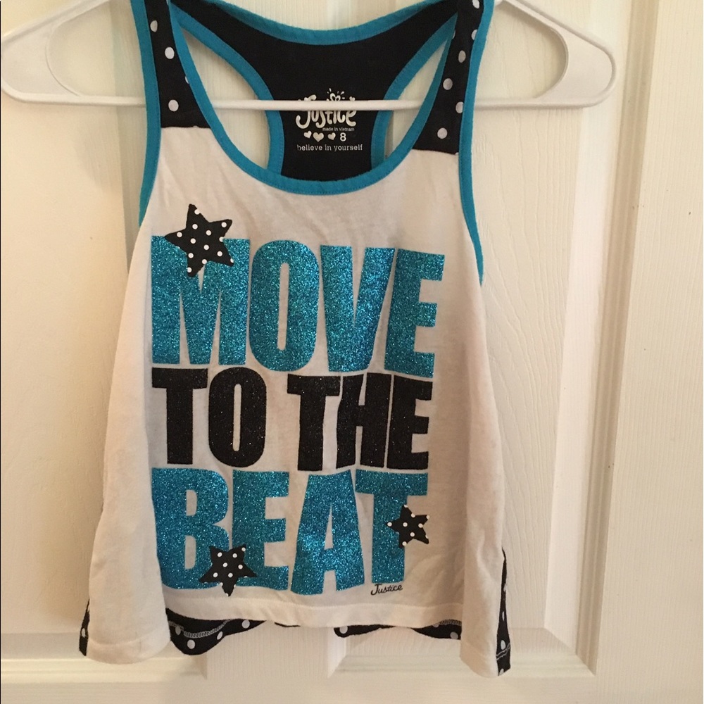Justice girls Graphic tank tee