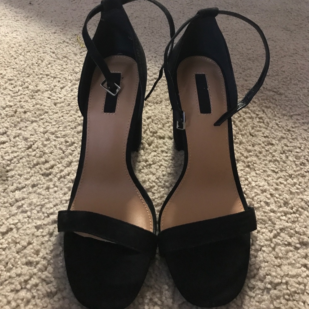 Black strappy heels