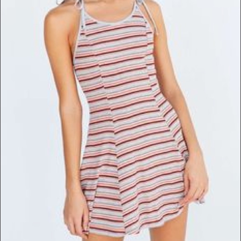 BDG Mariah Knit Tie-Shoulder Mini Dress