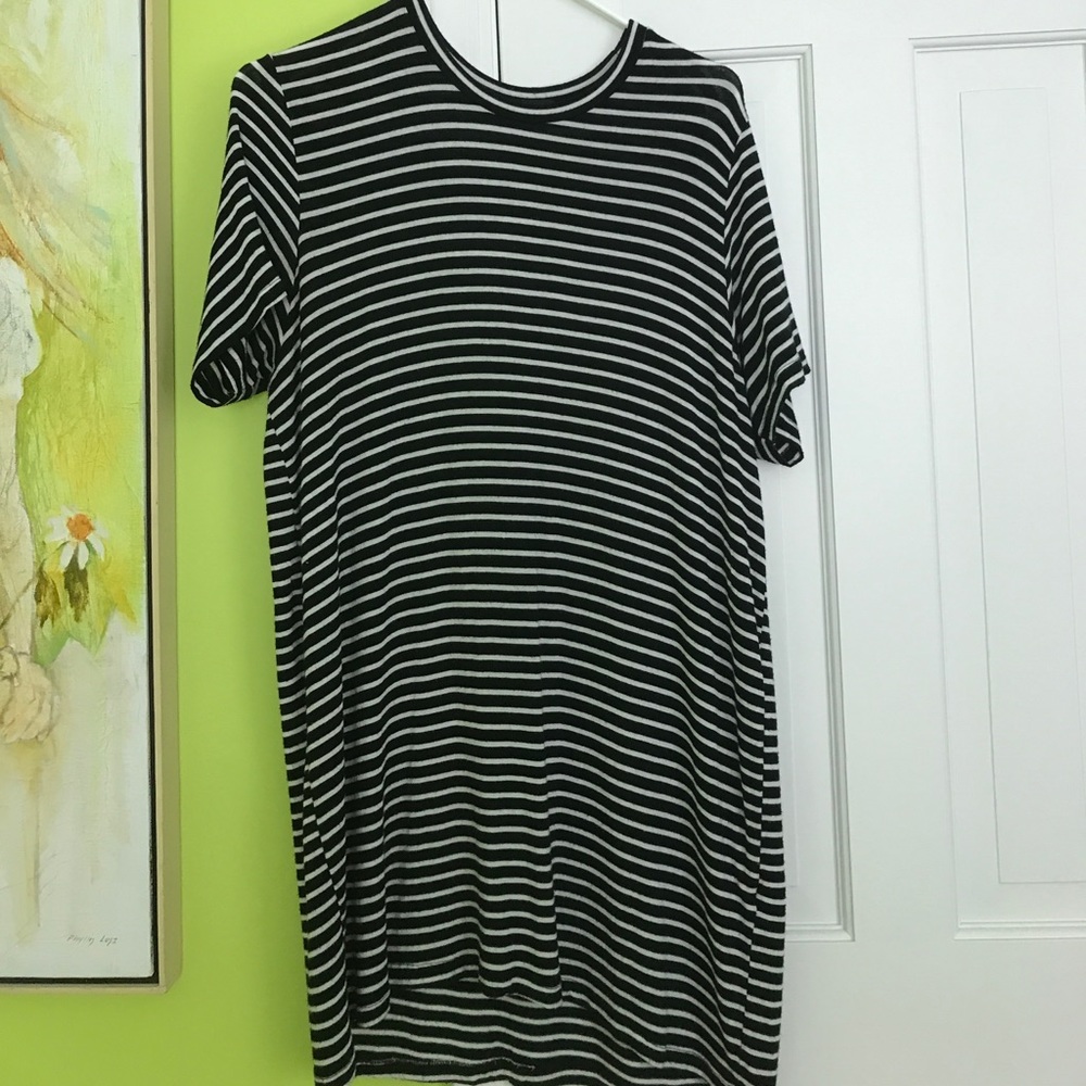 Brandy Melville black/white striped dress, size OS